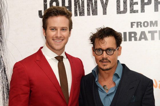  Armie Hammer together with Johnny Depp presented the film The Lone Ranger
