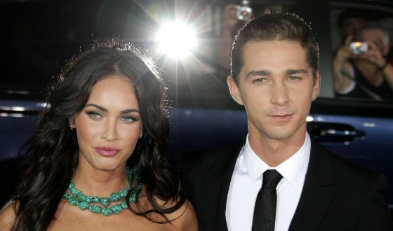 Megan Fox and Shia LaBeouf at the premiere of “Transformers”