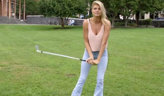 In her childhood Kelly Rohrbach used to be a golf star