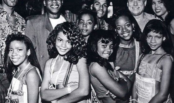 Beyonce and the first cast of 