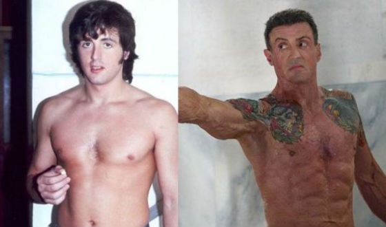 Stallone at the age of 24 and 66