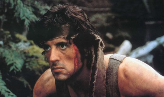 Sylvester Stallone in his «Rambo» appearance