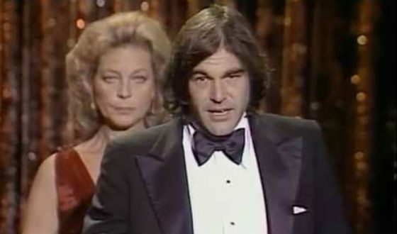 Oliver Stone receives his first Oscar