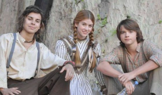 Photo from the filming of «Tom Sawyer»