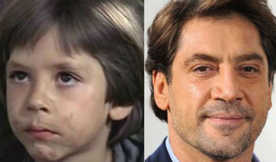  Javier Bardem in childhood and now