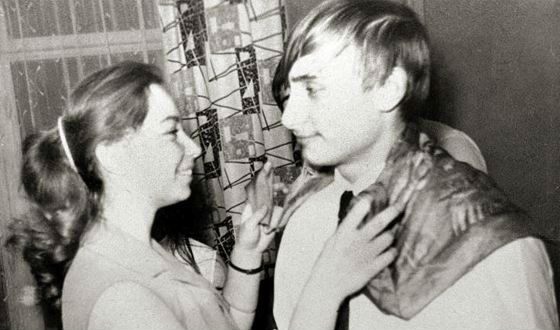 Putin dances at a party with his classmate Lena. Leningrad, 1970