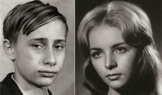 Vladimir and Lyudmila Putin in their youth