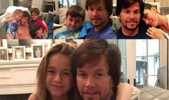 Mark Wahlberg with his kids