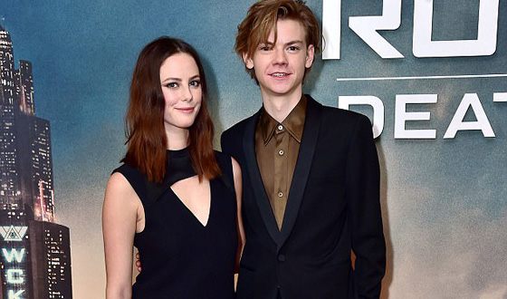 Kaya Scodelario and Thomas Sangster at the premiere in London