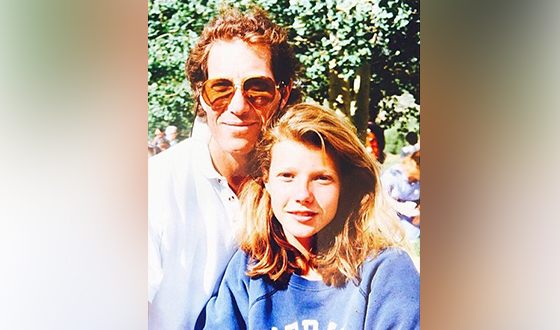 Young Gwyneth Paltrow with her father
