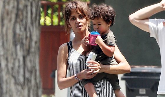 Halle Berry with her son