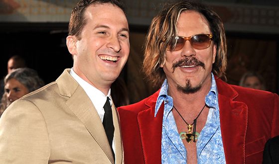 Darren Aronofsky and Mickey Rourke