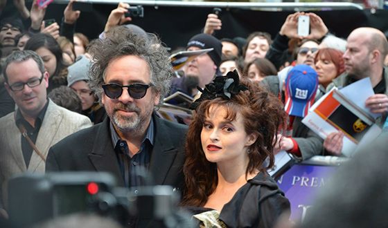 Tim Burton and Helena Bonham Carter at the premiere of Dark Shadows
