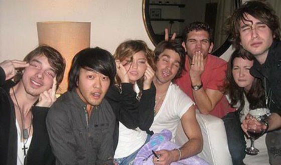 Miley Cyrus with friends portray Asians