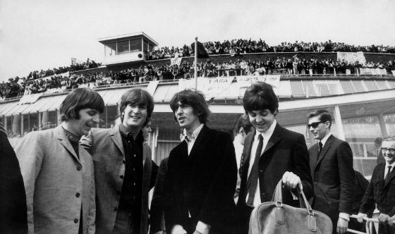 Beatles after the concert in the Philippines
