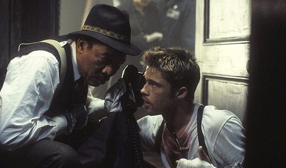 Morgan Freeman and Brad Pitt in the Seven