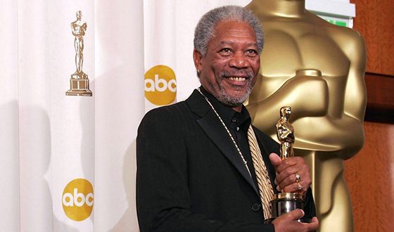 Morgan Freeman with Oscar