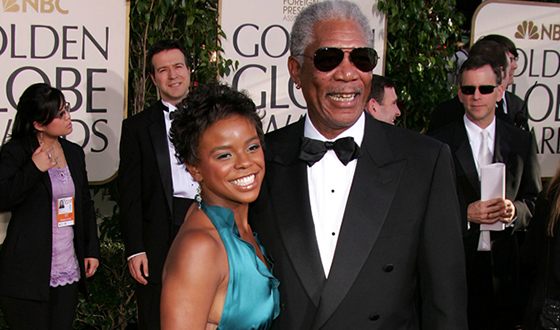 Morgan Freeman with his granddaughter E’dena