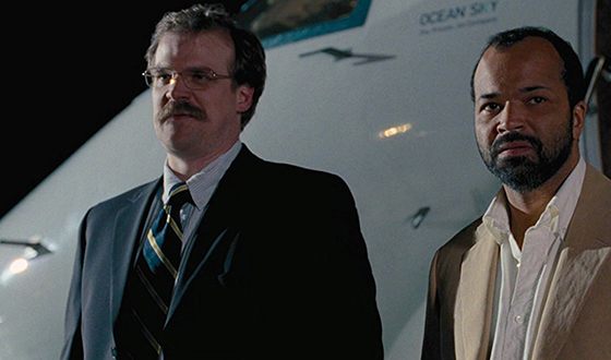 A Moustached David Harbour in Quantum of Solace
