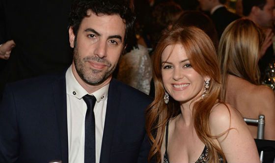 Isla Fisher with her husband Sasha Baron Cohen