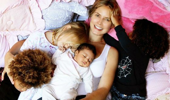Heidi is happy mother of four children