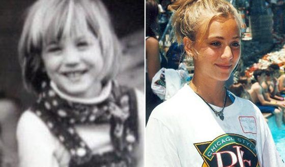 Kaley Cuoco in her childhood