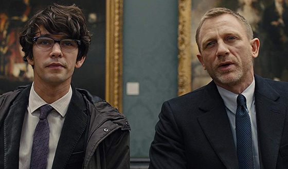 Ben Whishaw and Daniel Craig in the film Skyfall