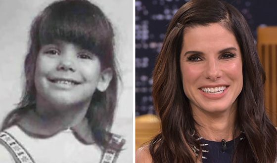 Sandra Bullock then and now