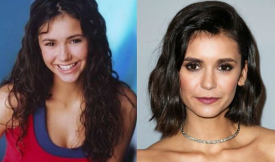 Nina Dobrev in her youth and now