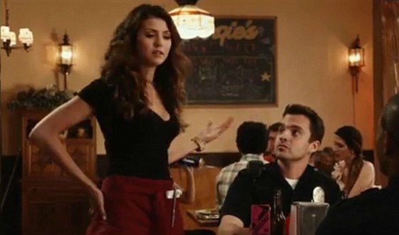 In the comedy “Let’s Be Cops” Nina plays a waitress