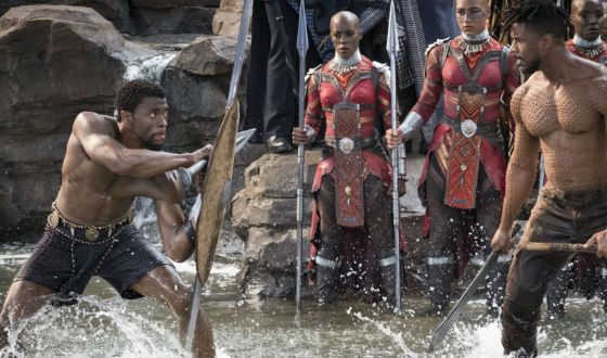 The scene from the movie Black Panther