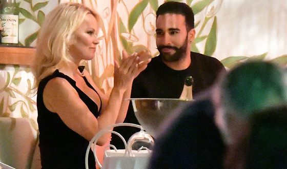 Pamela Anderson and her boyfriend Adil Rami