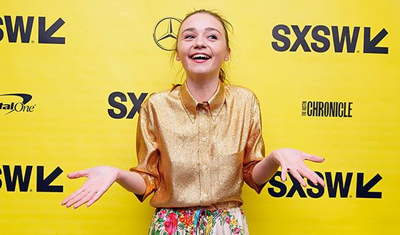 Jessica Barden at the premiere of The New Romantic