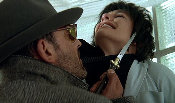 Jean Reno and Anne Parillaud in the film «Nikita»