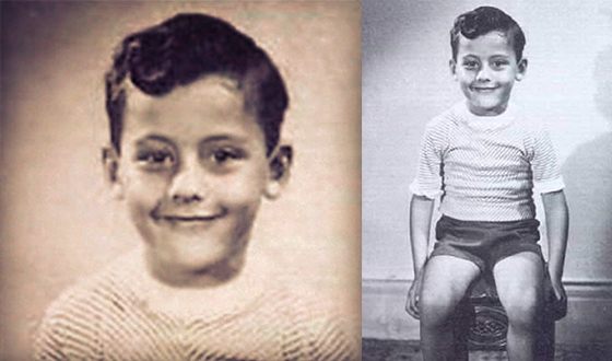 Jean Reno (real name – Juan Moreno y Herrera-Jiménez) in childhood