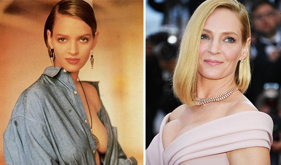 Uma Thurman: then and now