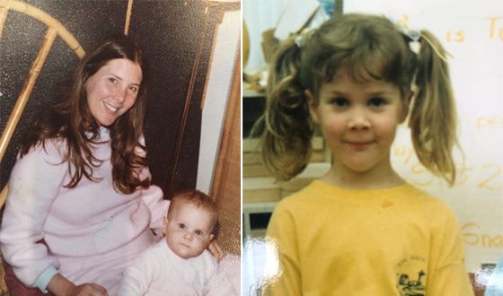 Amy Schumer as a child with her mother