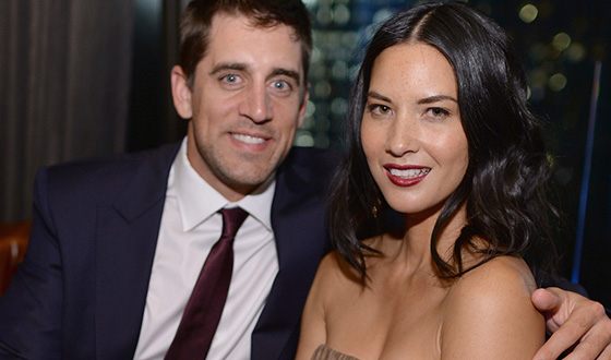 Olivia Munn with Aaron Rodgers