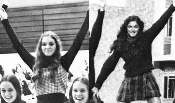 Young Madonna in the cheerleader team