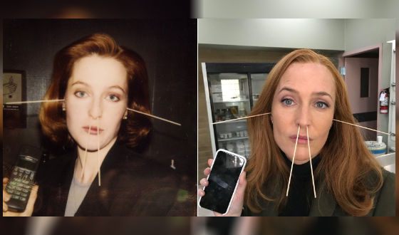 Gillian Anderson then and now