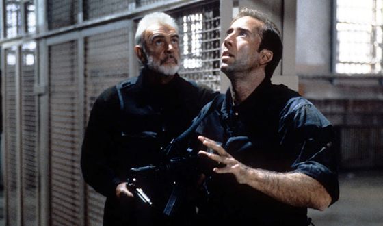 Sean Connery and Nicolas Cage in the action movie The Rock