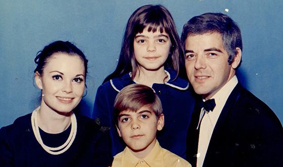 George Clooney and his family