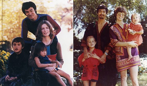 Bruce Lee with his family Bruce Lee with his family