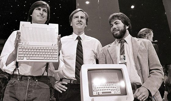 Steve Jobs, John Sculley, and Steve Wozniak
