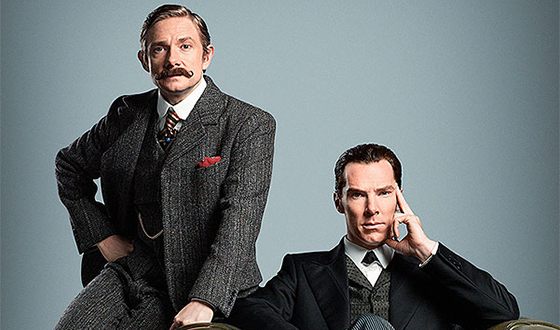 Benedict Cumberbatch and Martin Freeman in the «Sherlock» series