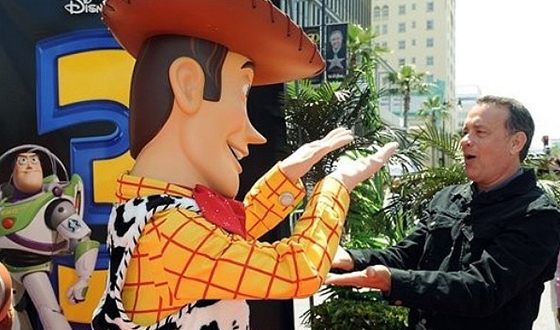 Tom Hanks voiced over Sheriff Woody in «Toy Story» series