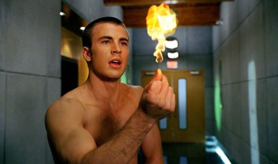 Young Chris Evans in the movie «Fantastic Four»
