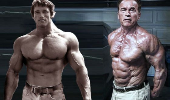 Arnold Schwarzenegger: then and now