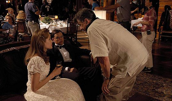 Robert De Niro, Matt Damon and Angelina Jolie on the set of the movie «The Good Shepherd»