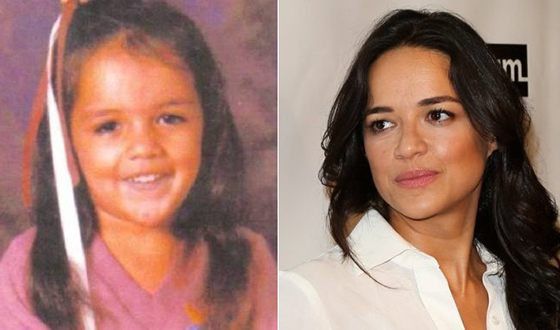 Michelle Rodriguez in childhood and now
